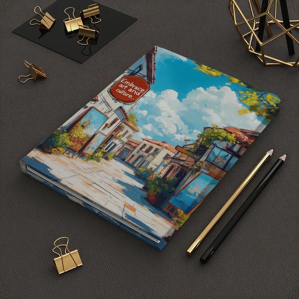 Embrace Art and Culture Mediterranean Street Scene – Notebooks