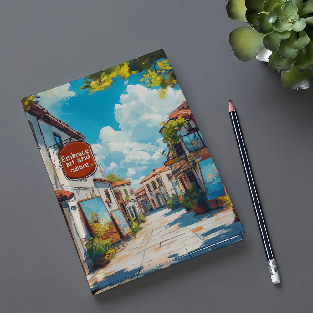 Embrace Art and Culture Mediterranean Street Scene – Notebooks