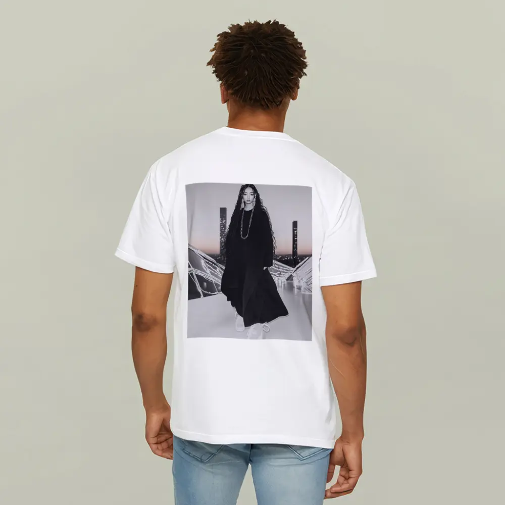 Fashion Woman Black Outfit City Night – T-Shirts