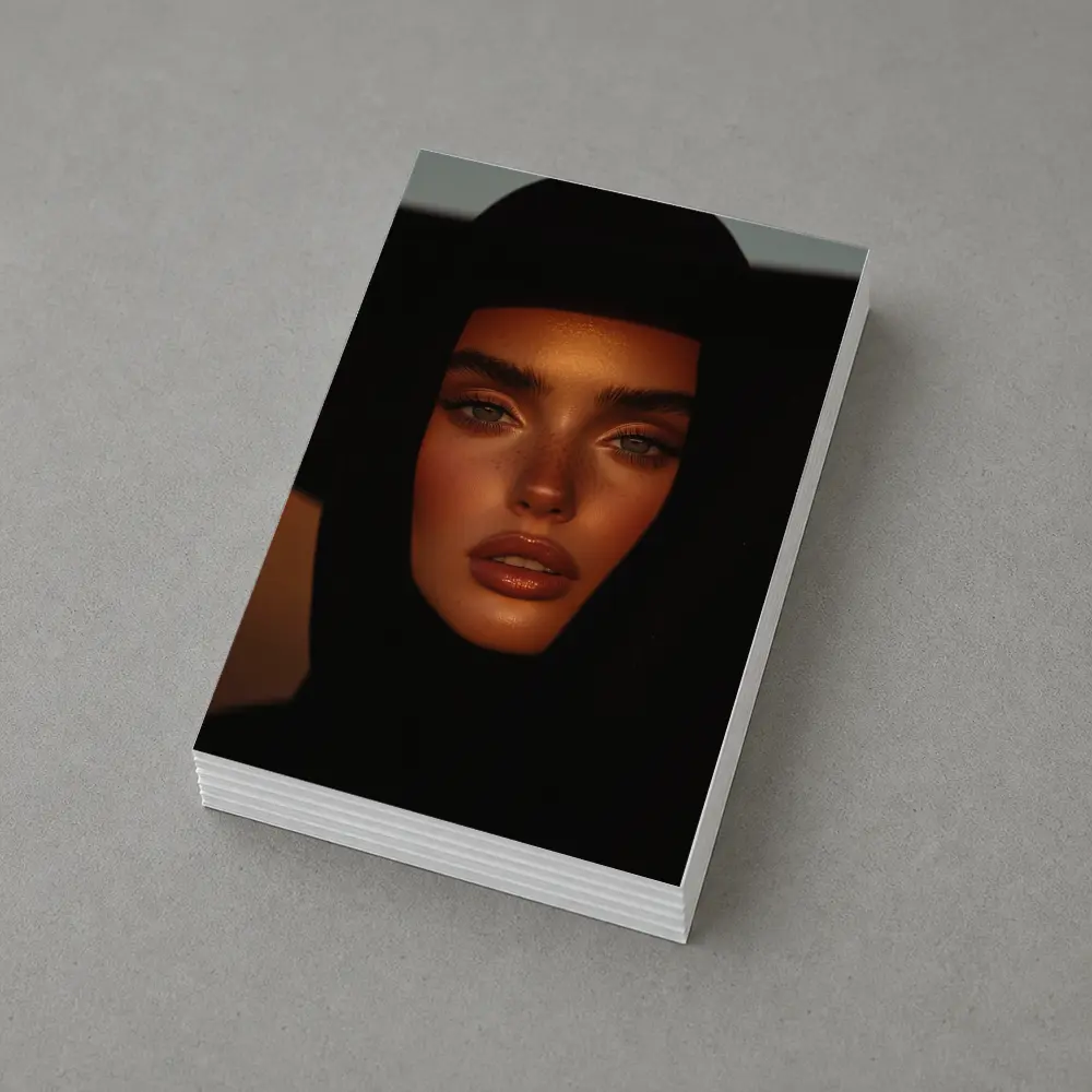 Woman Portrait Dark Moody Golden Hour – Postcards