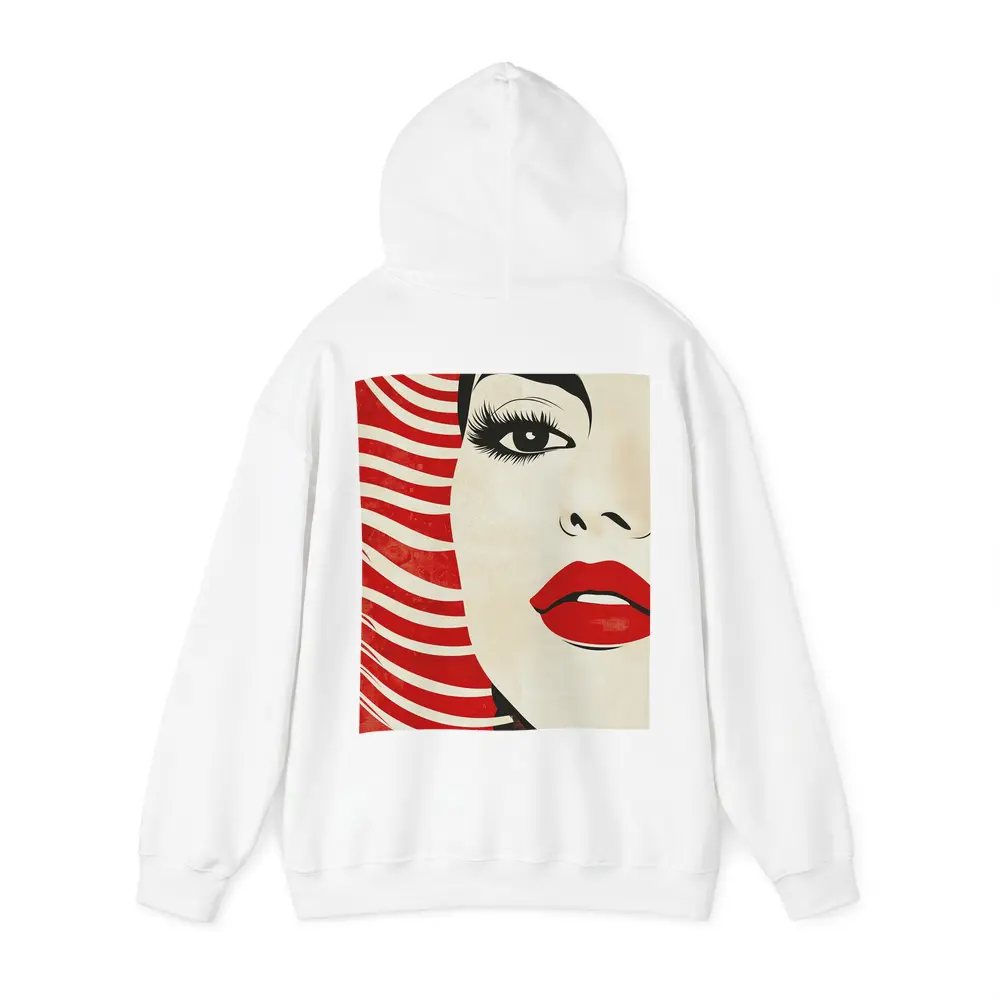 Pop Art Woman Red Lips Bold Style – Hoodies