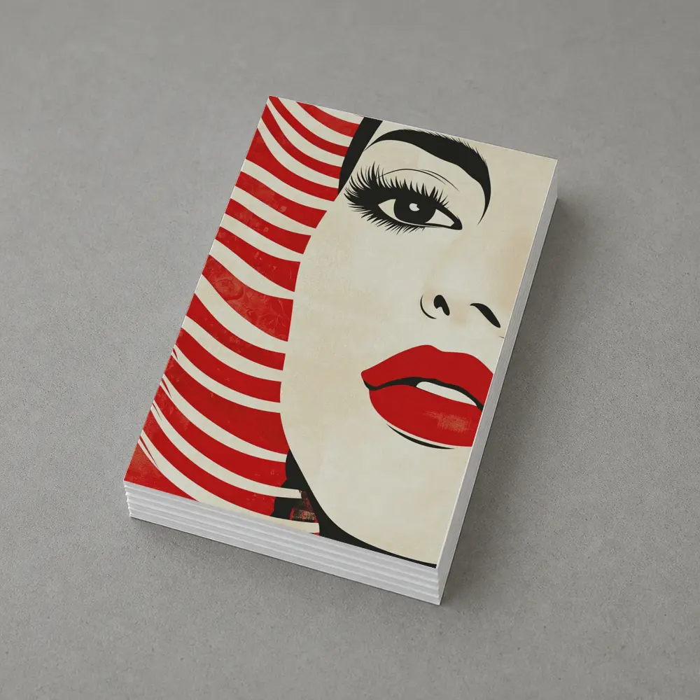 Pop Art Woman Red Lips Bold Style – Postcards