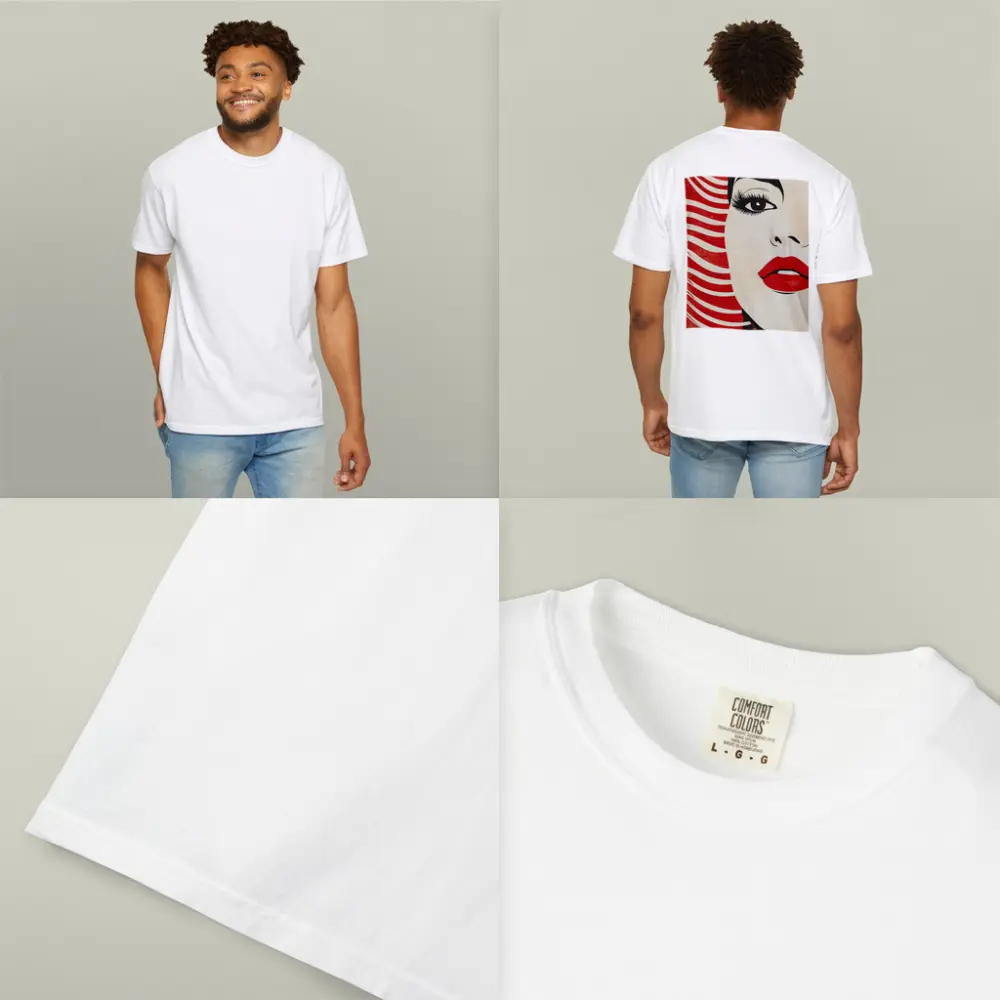 Pop Art Woman Red Lips Bold Style – T-Shirts