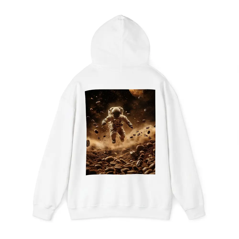 Astronaut Floating Over Coffee Beans Space – Hoodies