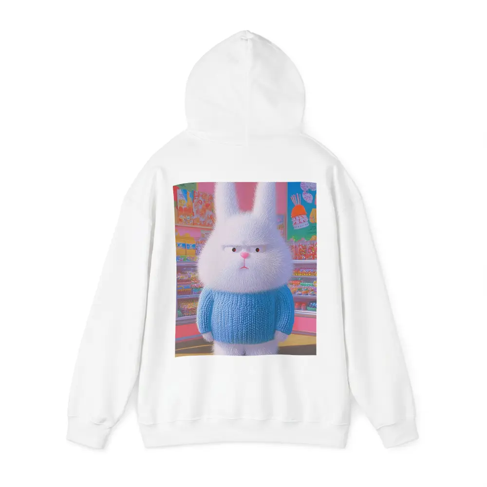 Grumpy Fluffy Bunny in Candy Shop – Hoodies