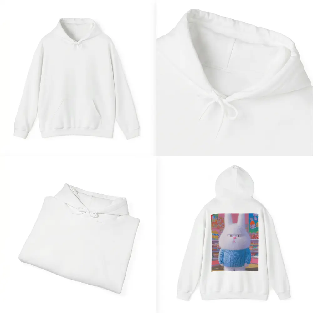 Grumpy Fluffy Bunny in Candy Shop – Hoodies