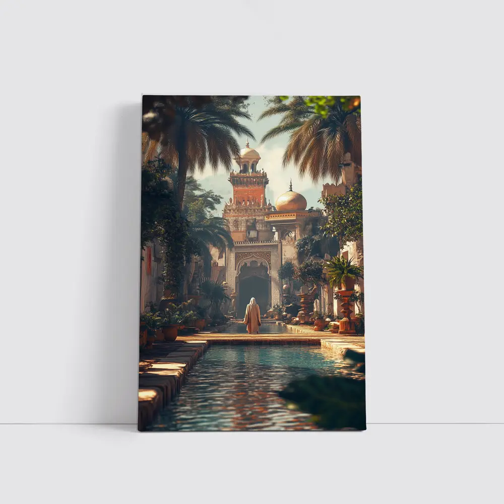 Islamic Palace Garden Courtyard With Reflecting Pool – Wall Art