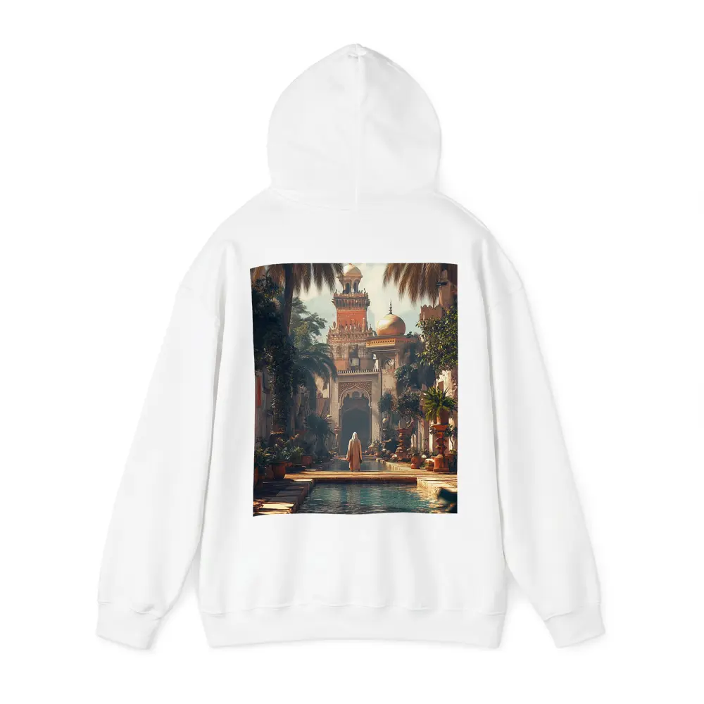 Islamic Palace Garden Courtyard With Reflecting Pool – Hoodies