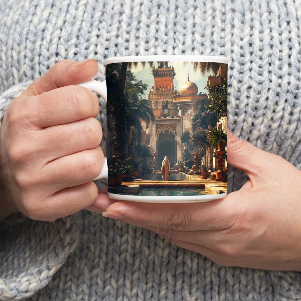 Islamic Palace Garden Courtyard With Reflecting Pool – Mugs