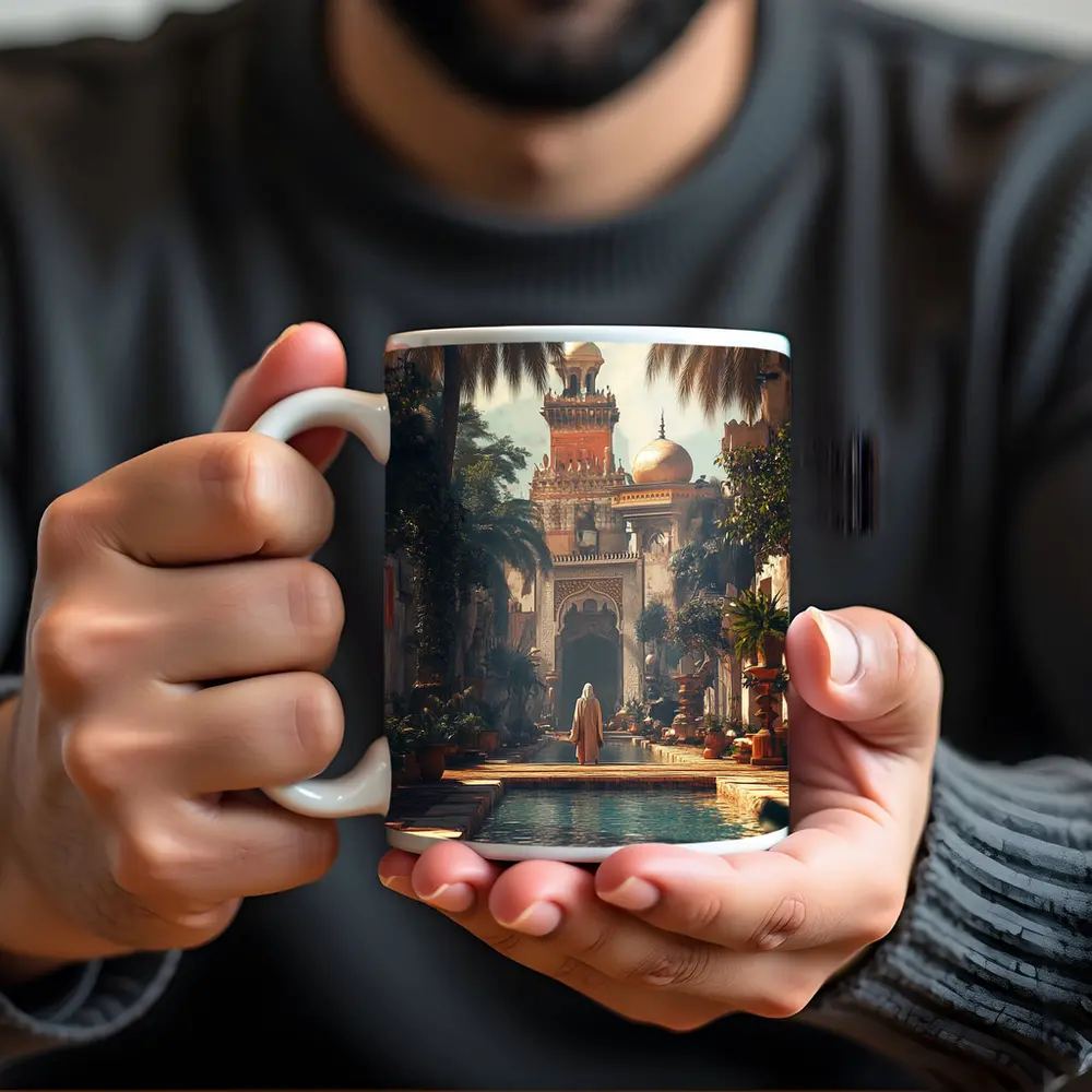 Islamic Palace Garden Courtyard With Reflecting Pool – Mugs