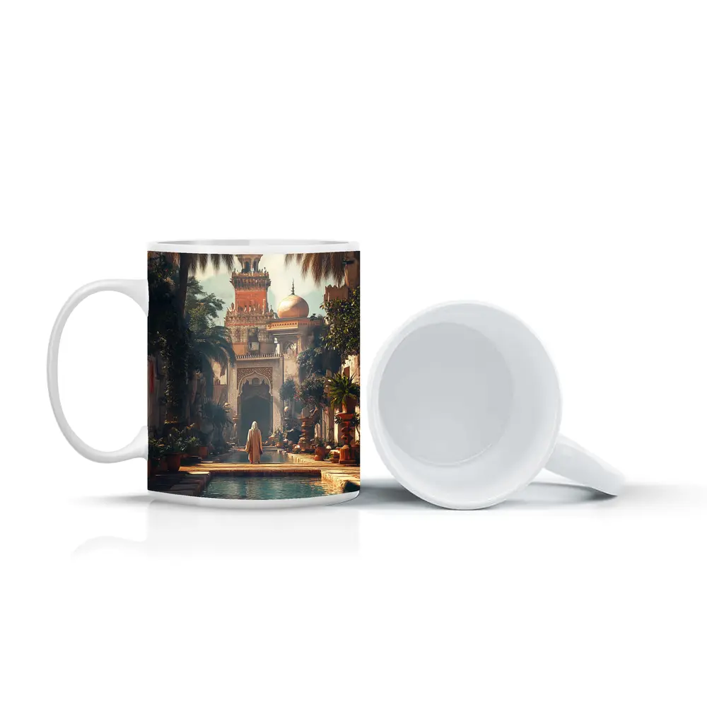 Islamic Palace Garden Courtyard With Reflecting Pool – Mugs