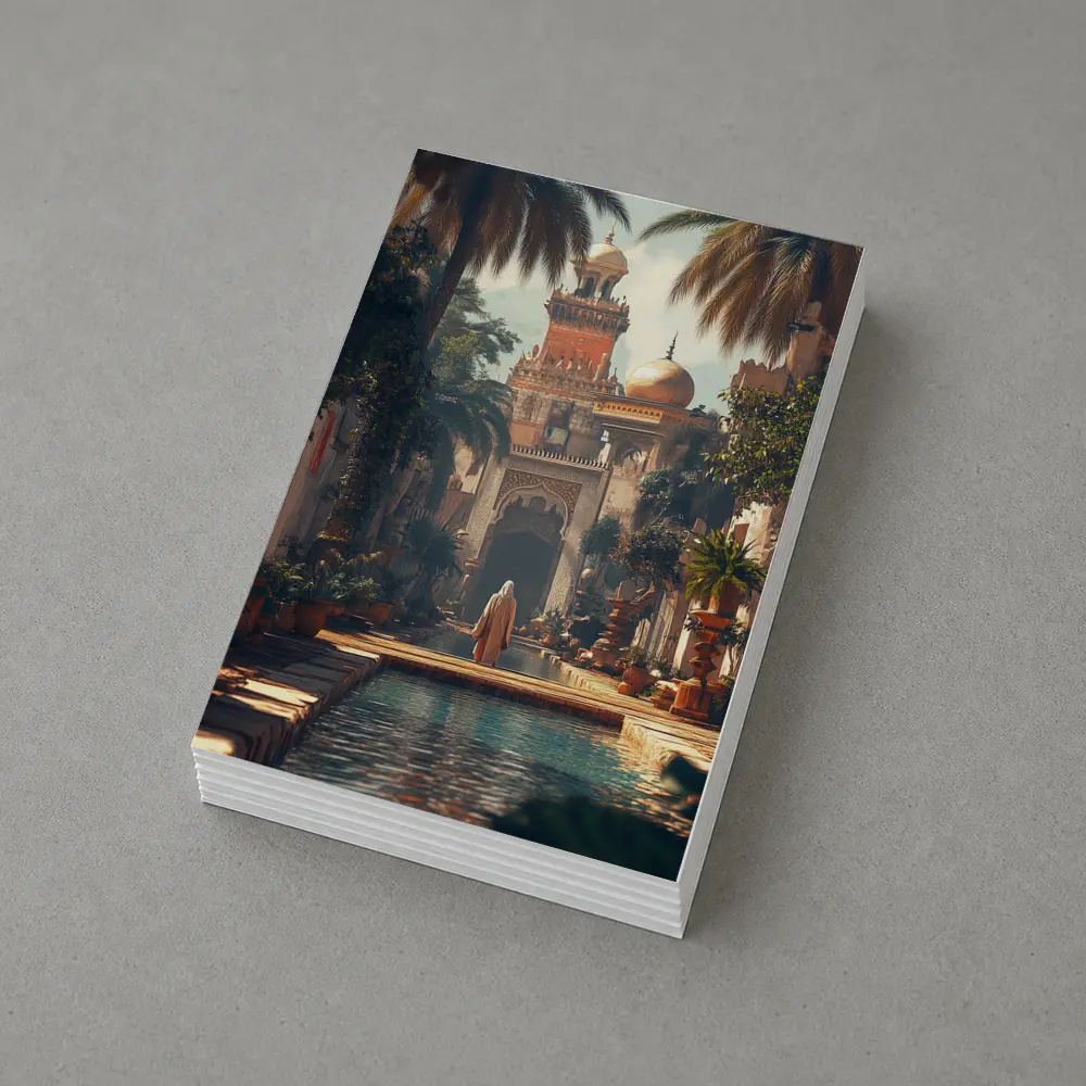Islamic Palace Garden Courtyard With Reflecting Pool – Postcards