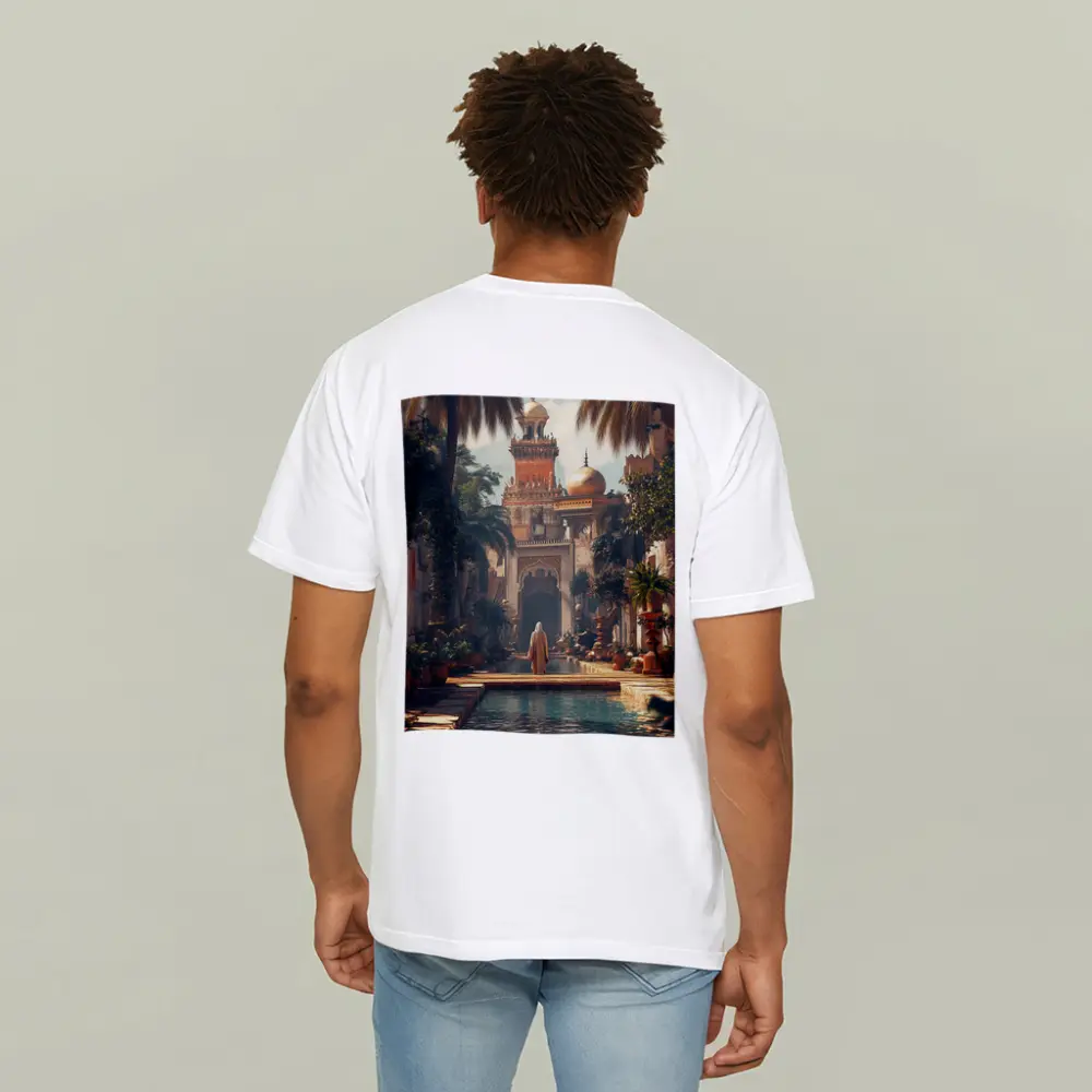 Islamic Palace Garden Courtyard With Reflecting Pool – T-Shirts