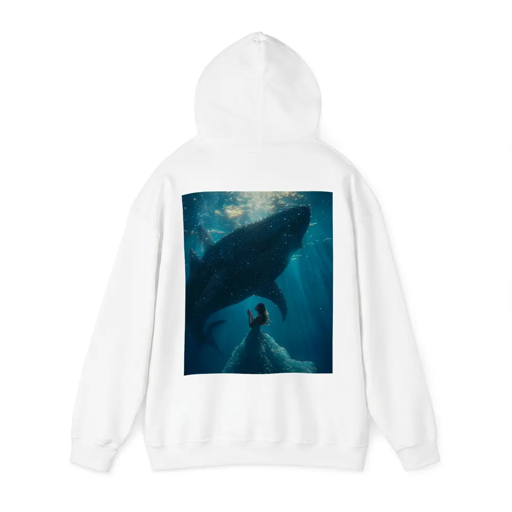 Woman In Dress With Whale Shark Underwater – Hoodies