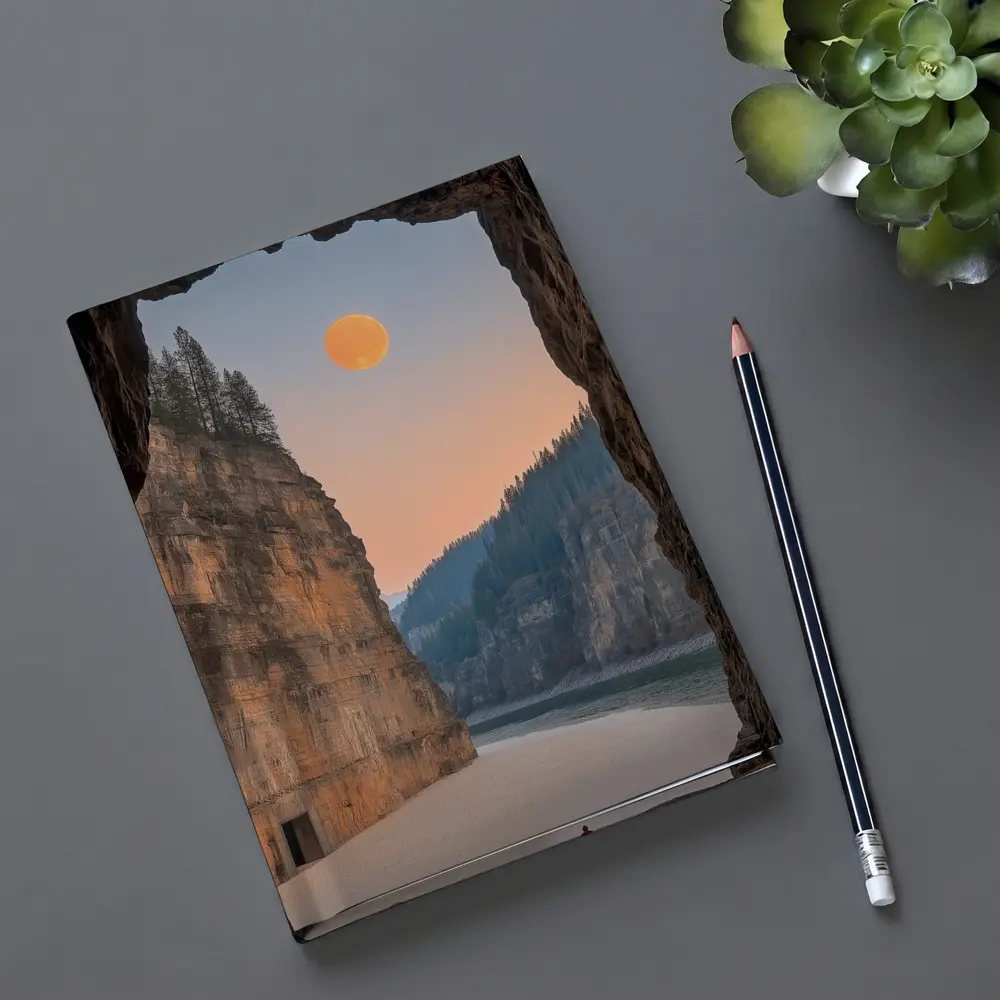 Cave View Full Moon Canyon River – Notebooks