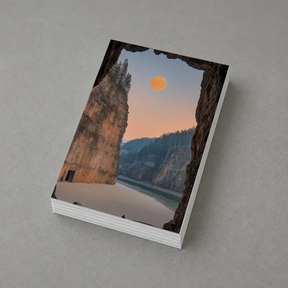 Cave View Full Moon Canyon River – Postcards