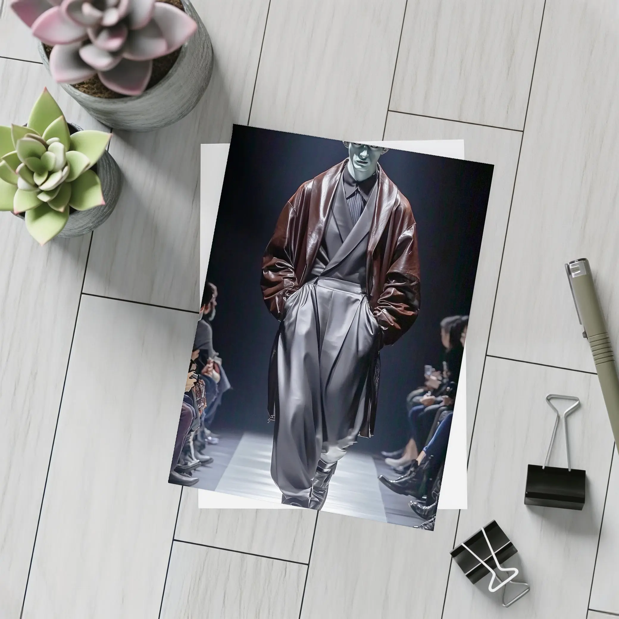 Avant Garde Fashion Model Dark Runway Show – Postcards