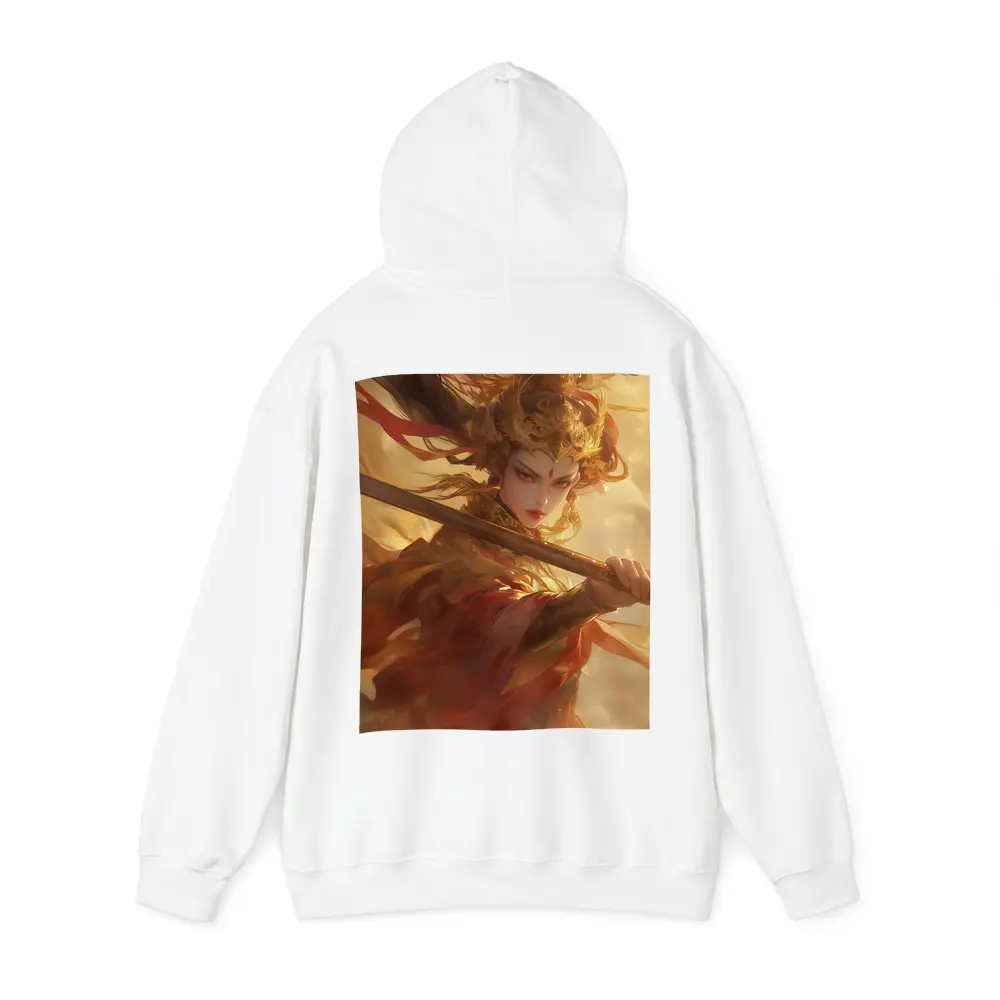 Ancient Chinese Warrior Woman Golden Fantasy Art – Hoodies