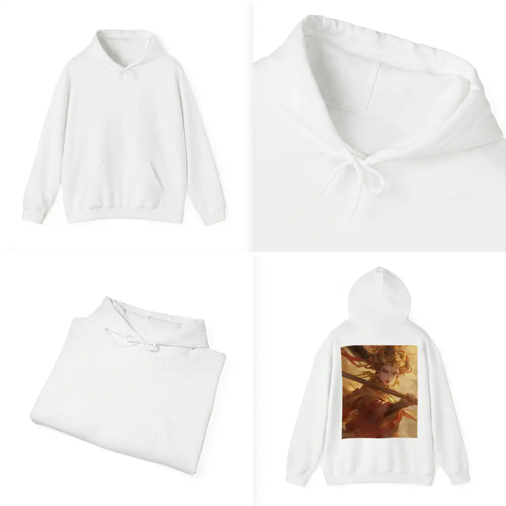 Ancient Chinese Warrior Woman Golden Fantasy Art – Hoodies