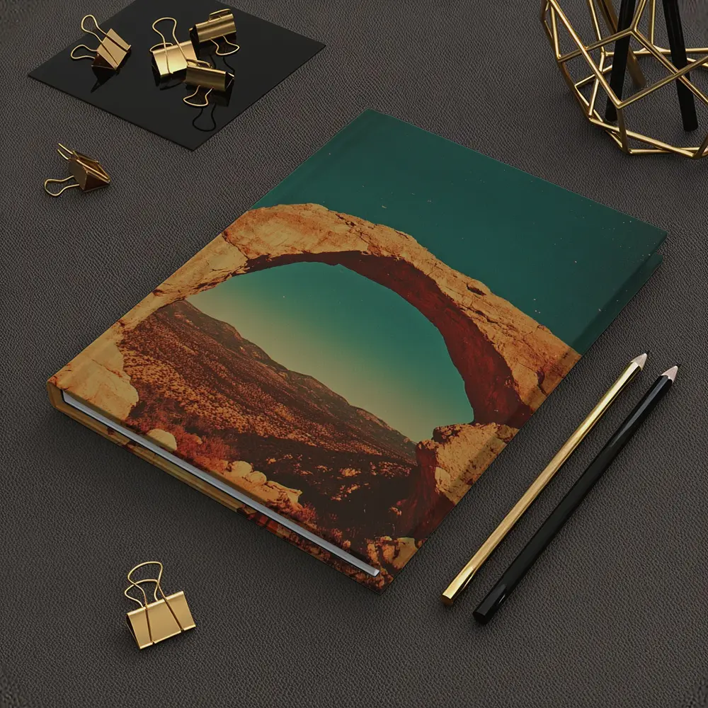 Desert Rock Arch Starry Teal Sky – Notebooks