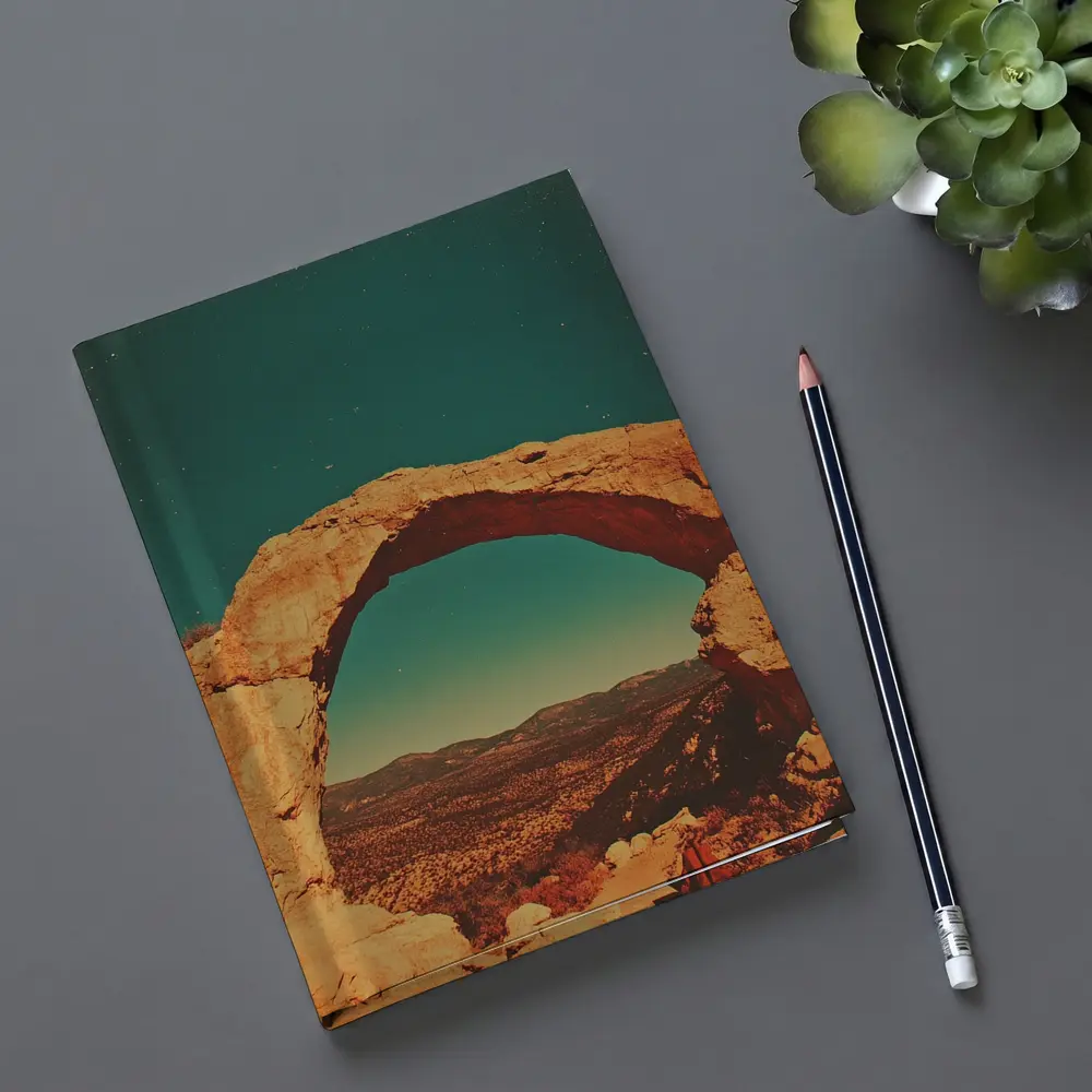 Desert Rock Arch Starry Teal Sky – Notebooks