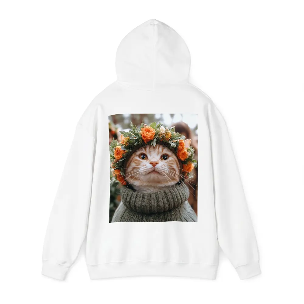 Ginger Cat Flower Crown Cozy Sweater – Hoodies