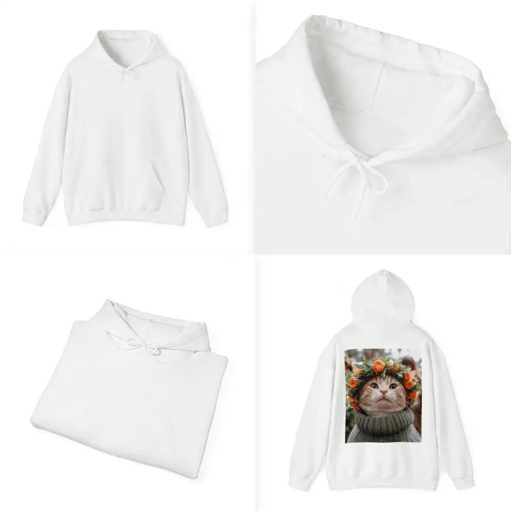 Ginger Cat Flower Crown Cozy Sweater – Hoodies
