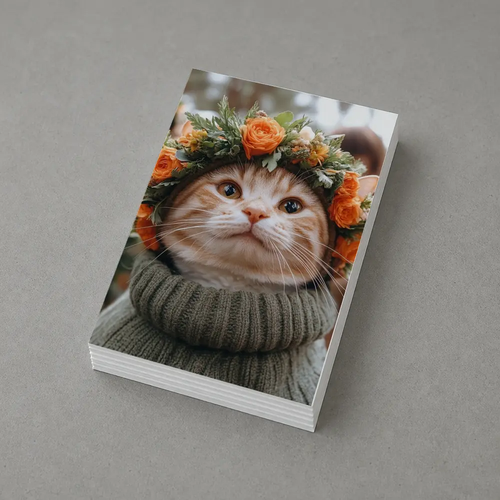 Ginger Cat Flower Crown Cozy Sweater – Postcards