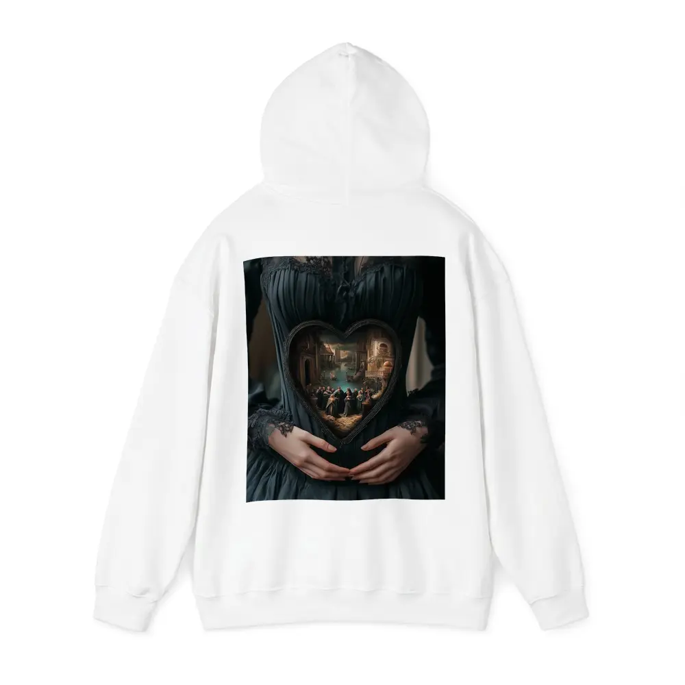 Gothic Dark Dress Heart Renaissance Scene Art – Hoodies