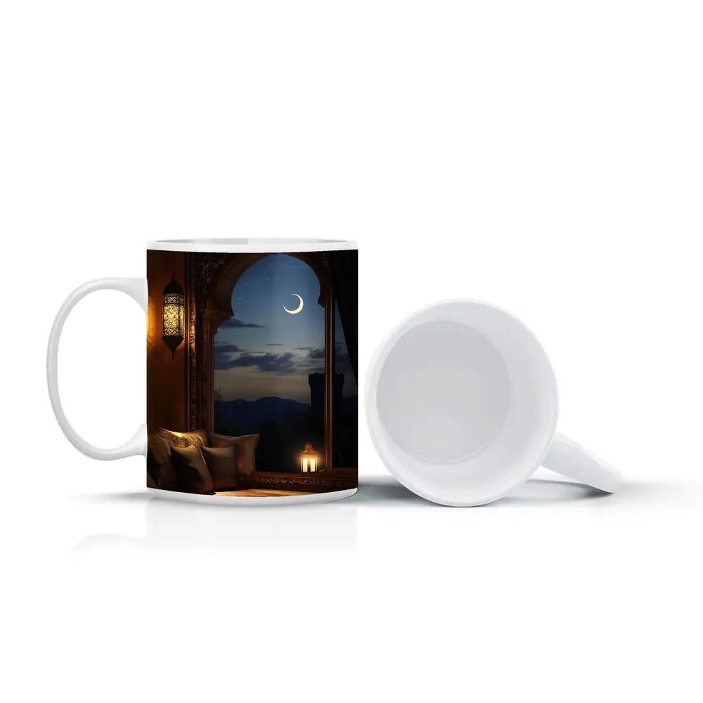 Islamic Arch Crescent Moon Night Scene – Mugs