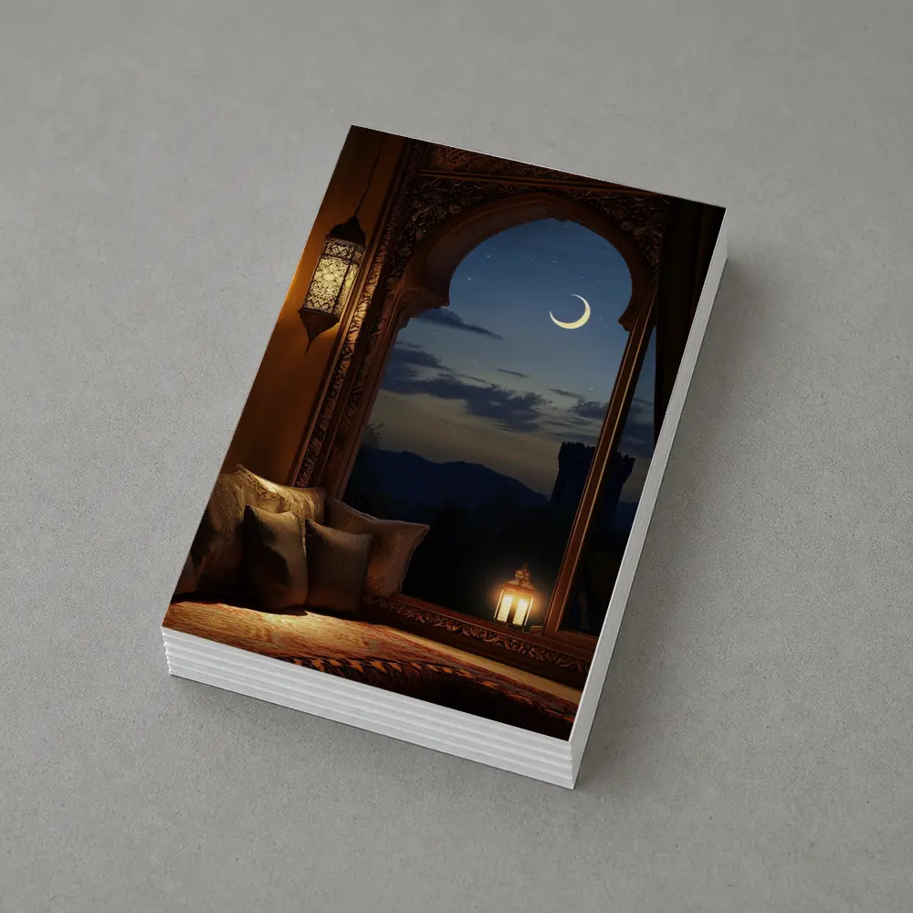 Islamic Arch Crescent Moon Night Scene – Postcards