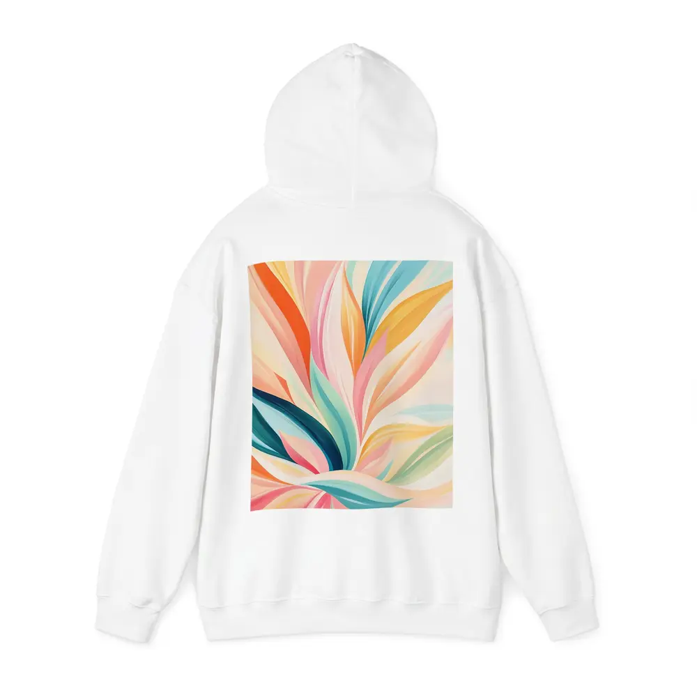 Colorful Abstract Floral Leaves Pastel Art – Hoodies