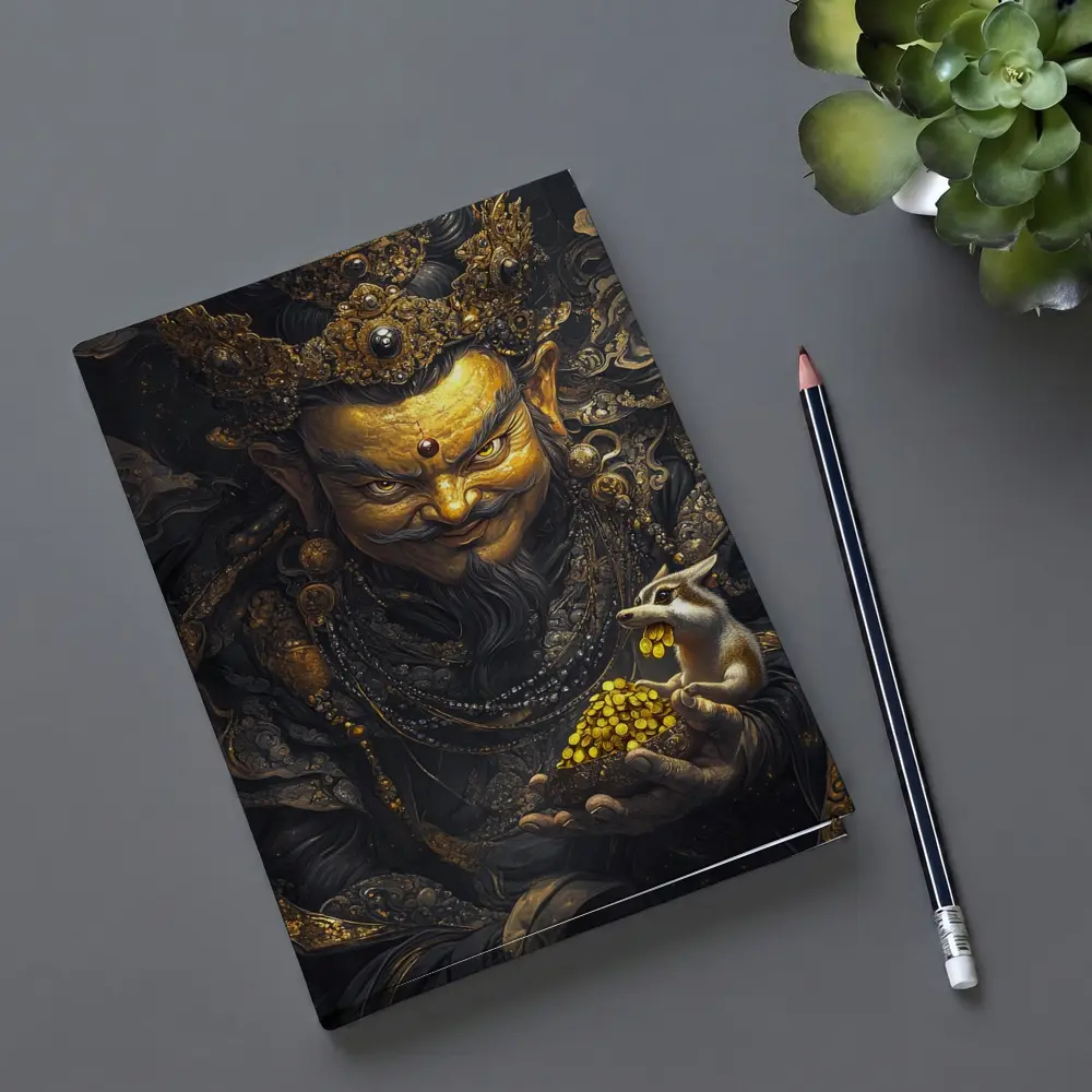 Chinese Wealth God Holding Golden Rat – Notebooks