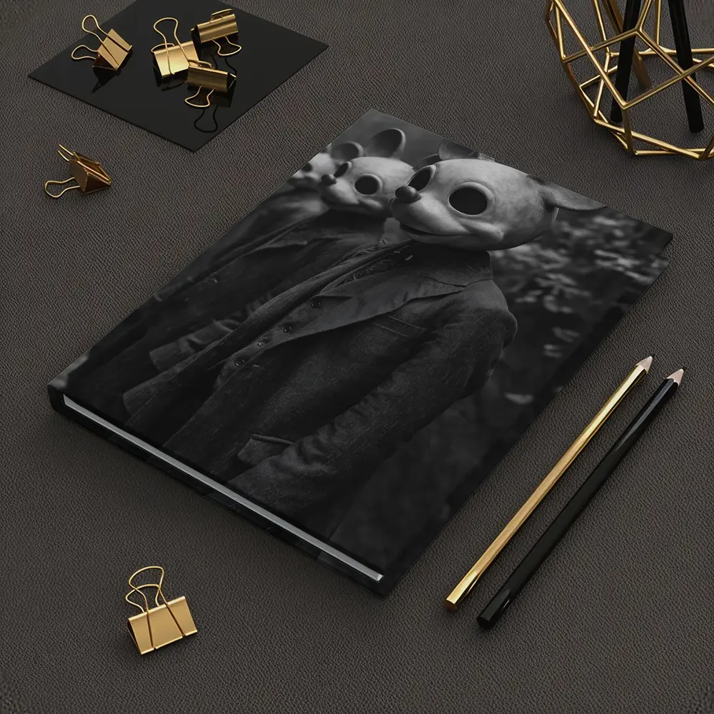 Creepy Mouse Mask Figures Dark Forest – Notebooks