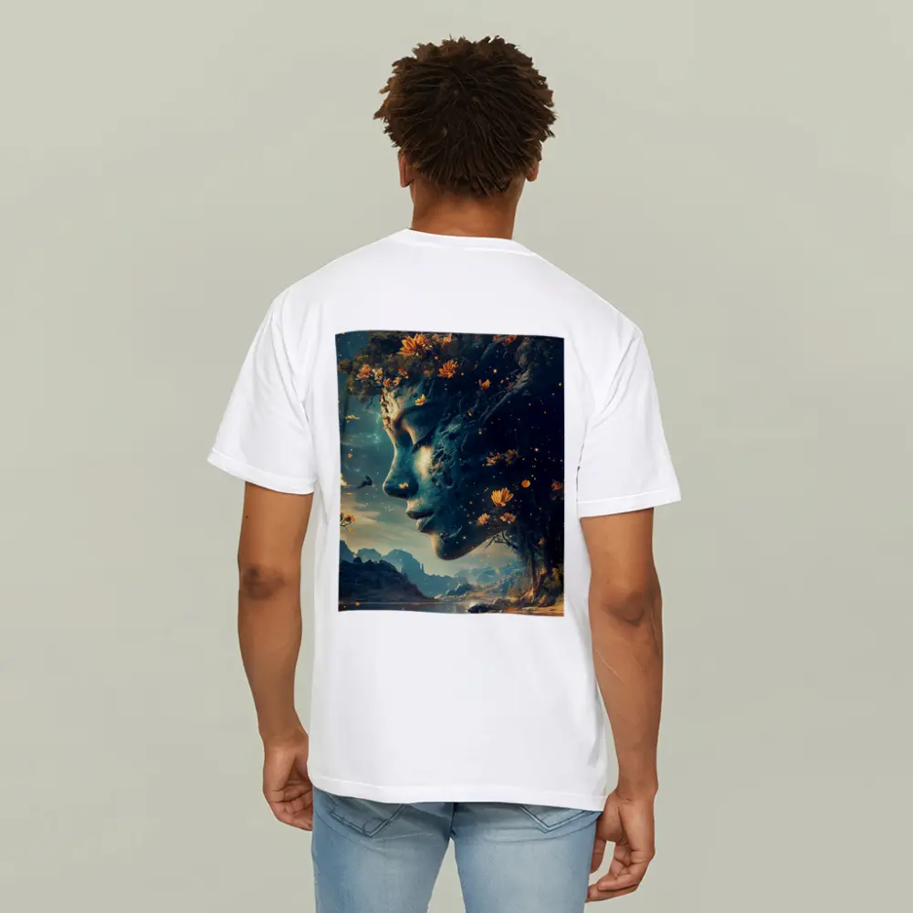 Surreal Woman Face Nature Fantasy Art – T-Shirts