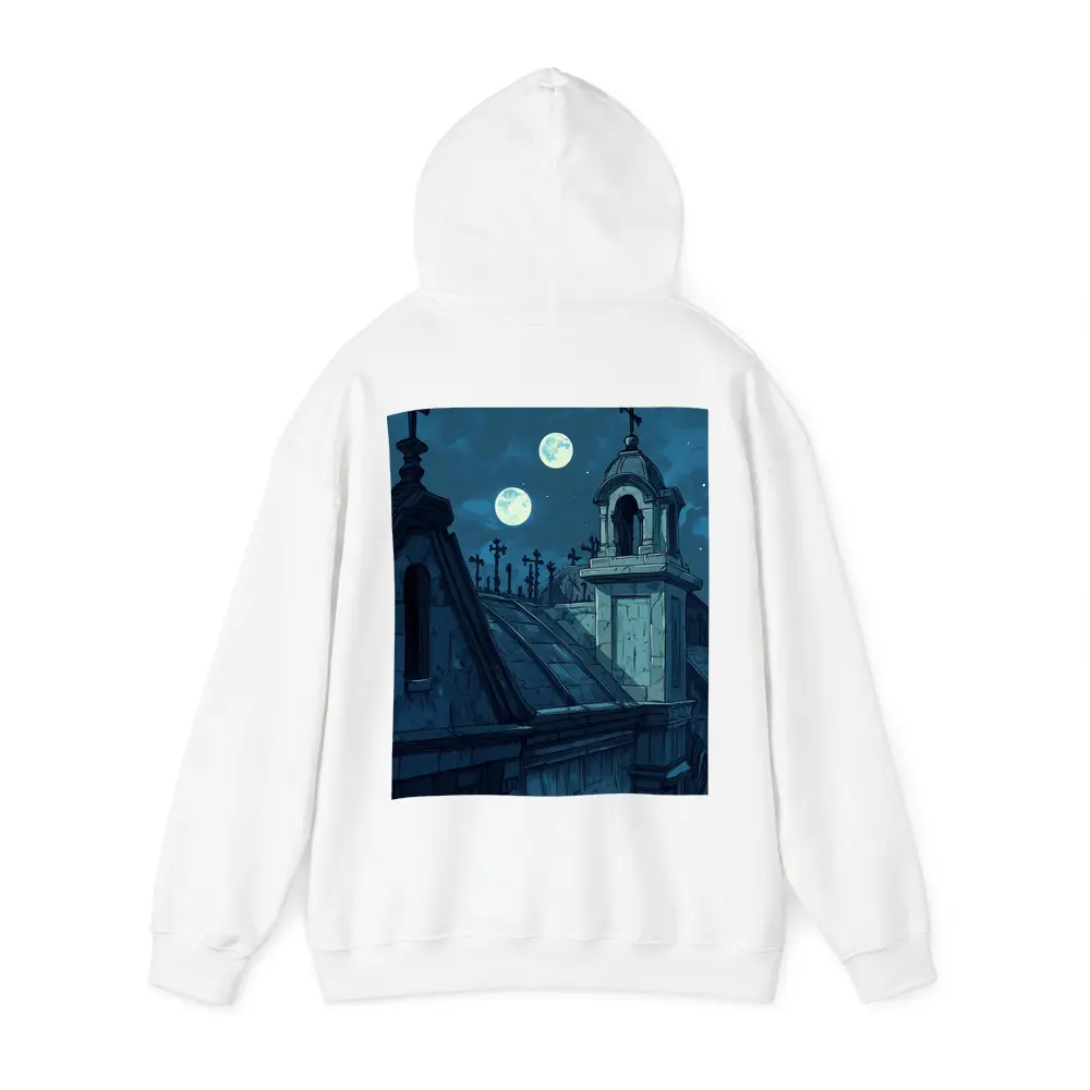 Gothic Cemetery Night Anime Art Blue Moon – Hoodies