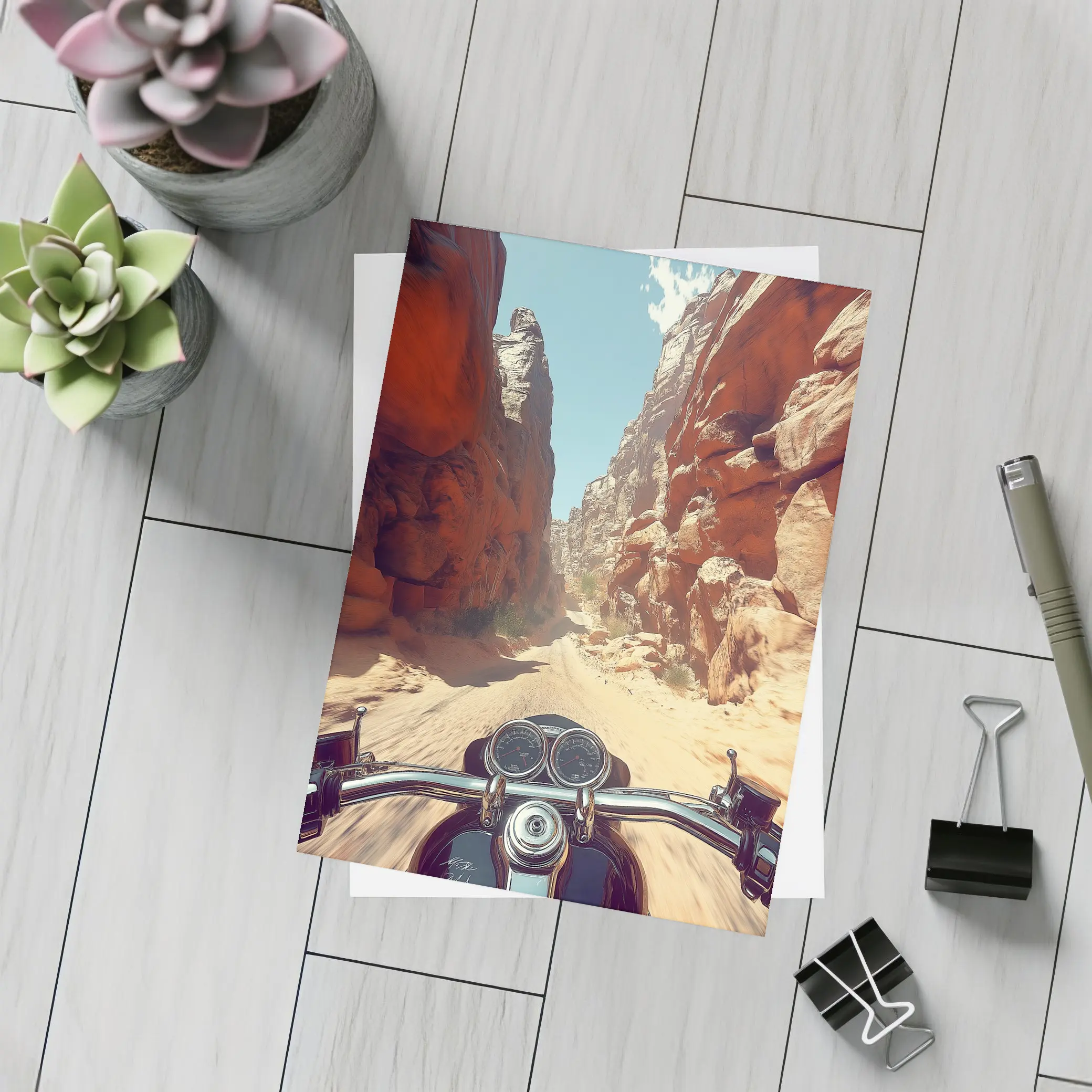 Harley Davidson Cruiser Red Rock Canyon Ride – Postcards