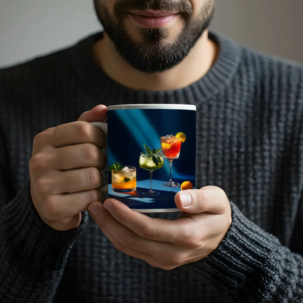 Three Cocktails Blue Studio Light – Mugs