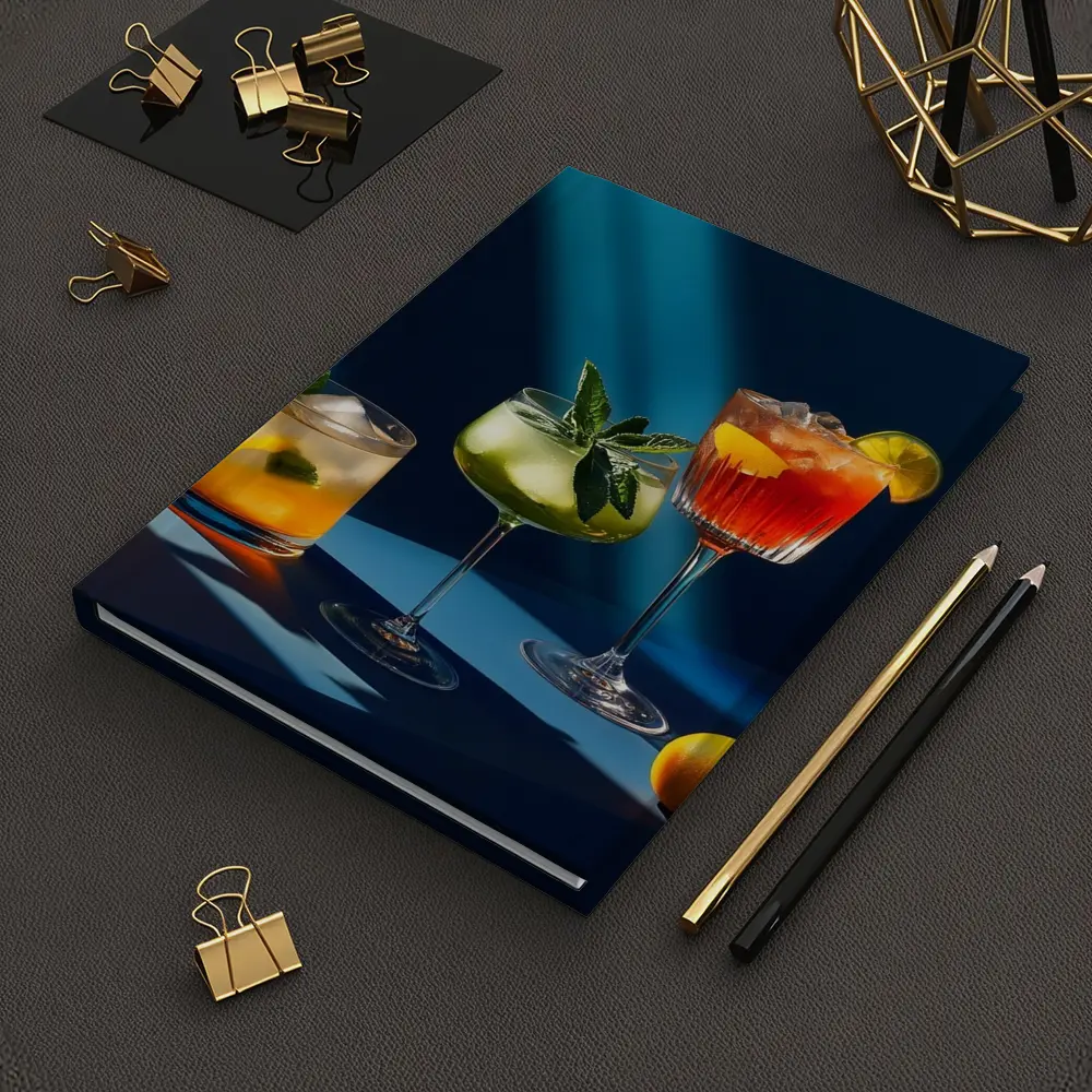 Three Cocktails Blue Studio Light – Notebooks