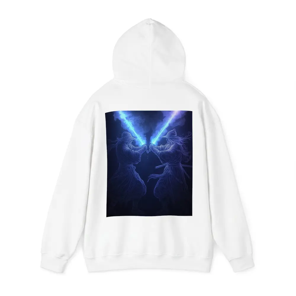 Two Jedi Warriors Blue Lightsaber Duel Dark – Hoodies