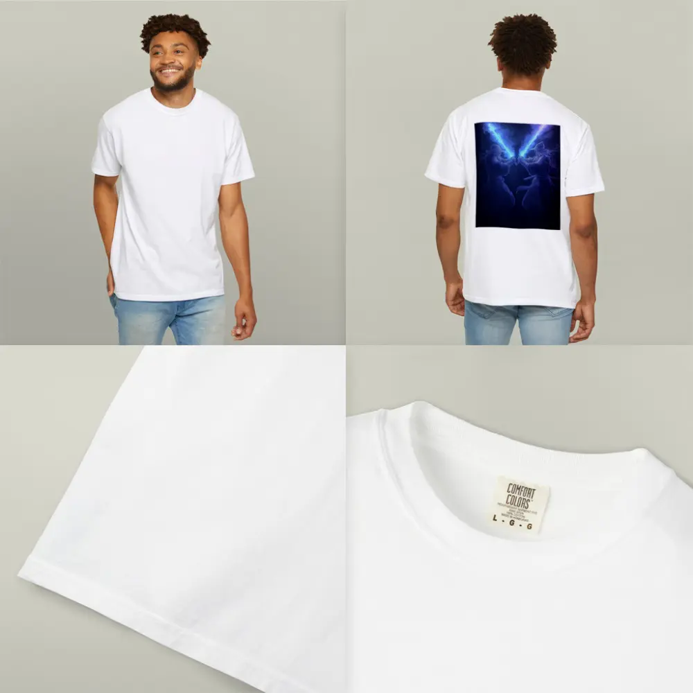 Two Jedi Warriors Blue Lightsaber Duel Dark – T-Shirts