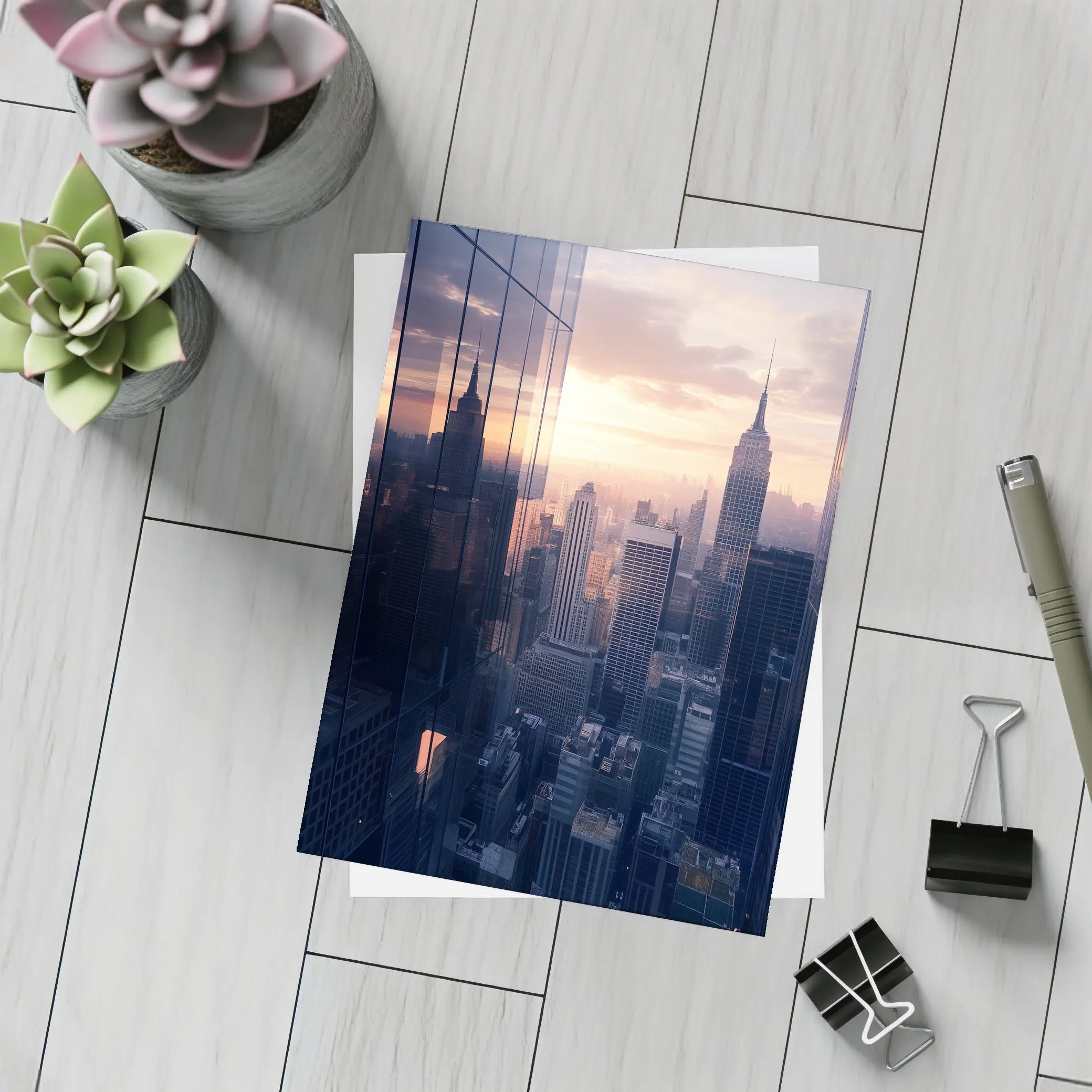 New York City Skyline at Dusk – Postcards