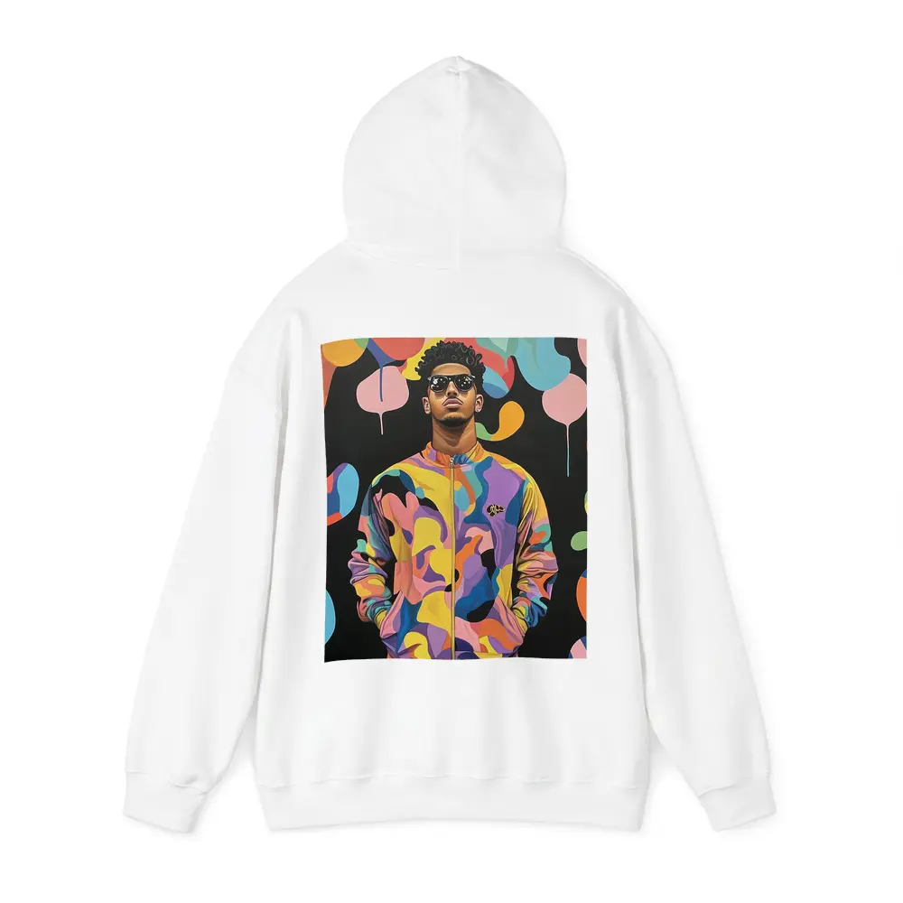 Young Man Pop Art Colorful Abstract Background – Hoodies