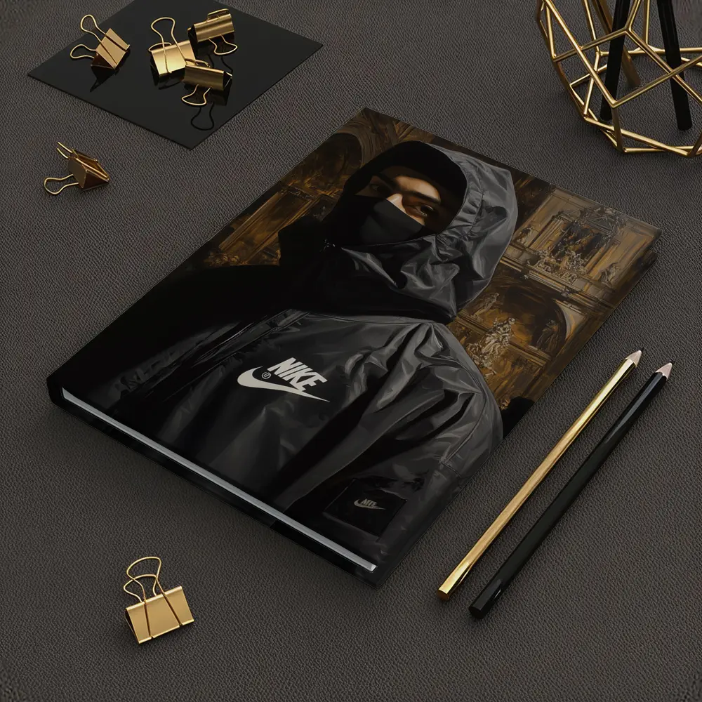 Nike Hooded Figure Baroque Church Painting – Notebooks