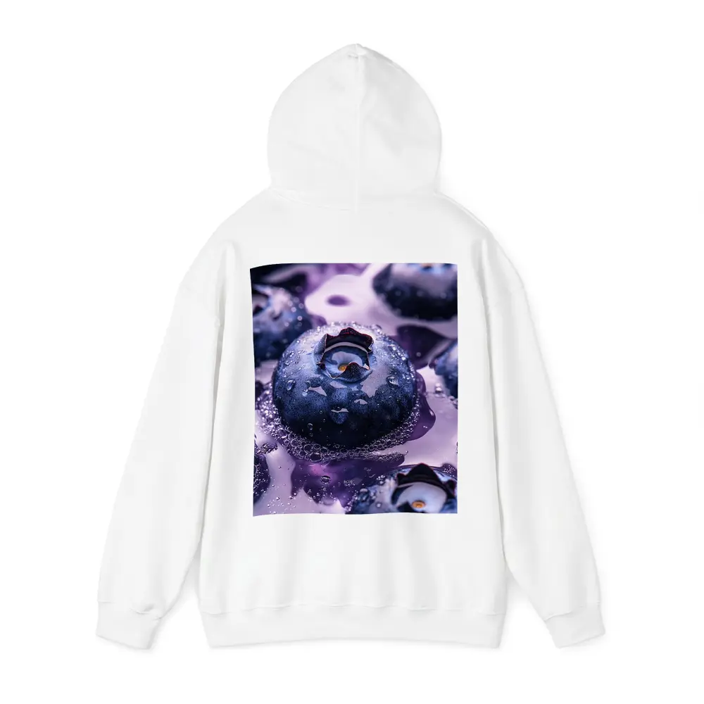 Fresh Blueberries With Purple Juice Splash – Hoodies