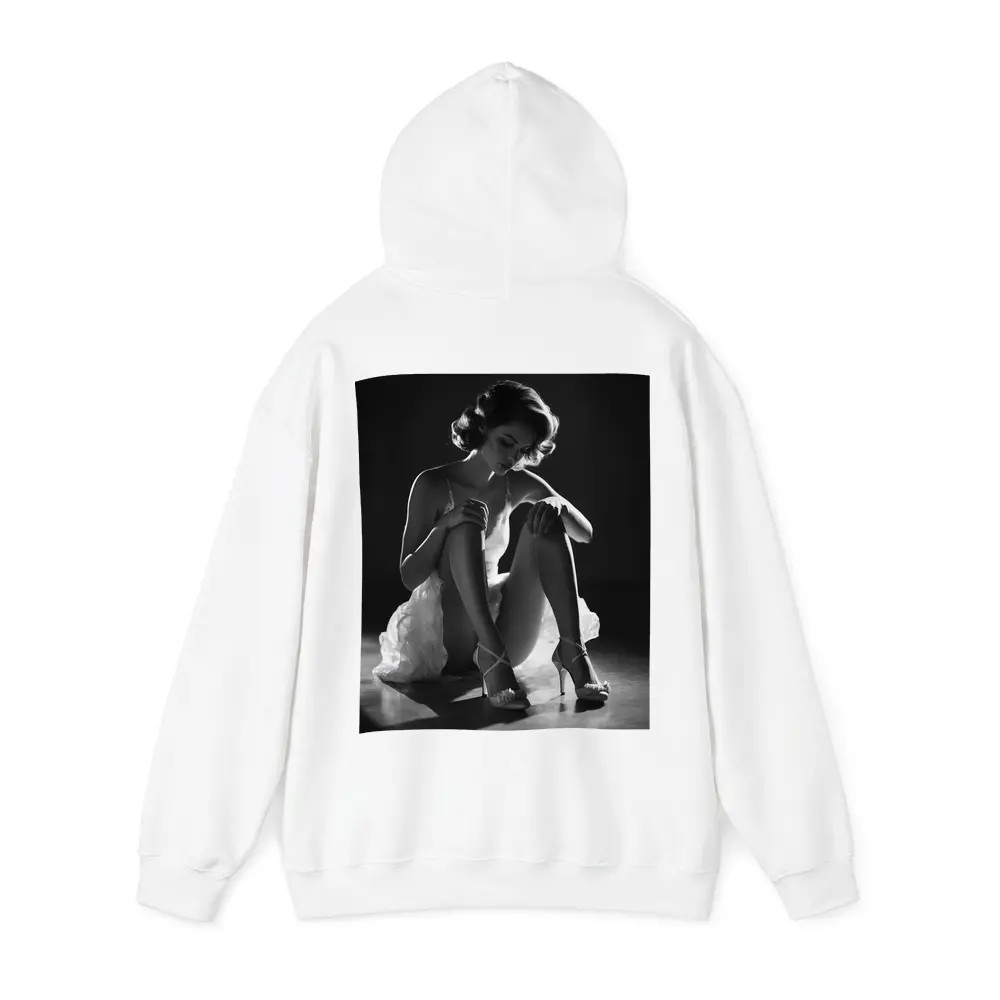 Black And White Woman Elegant Studio Portrait – Hoodies