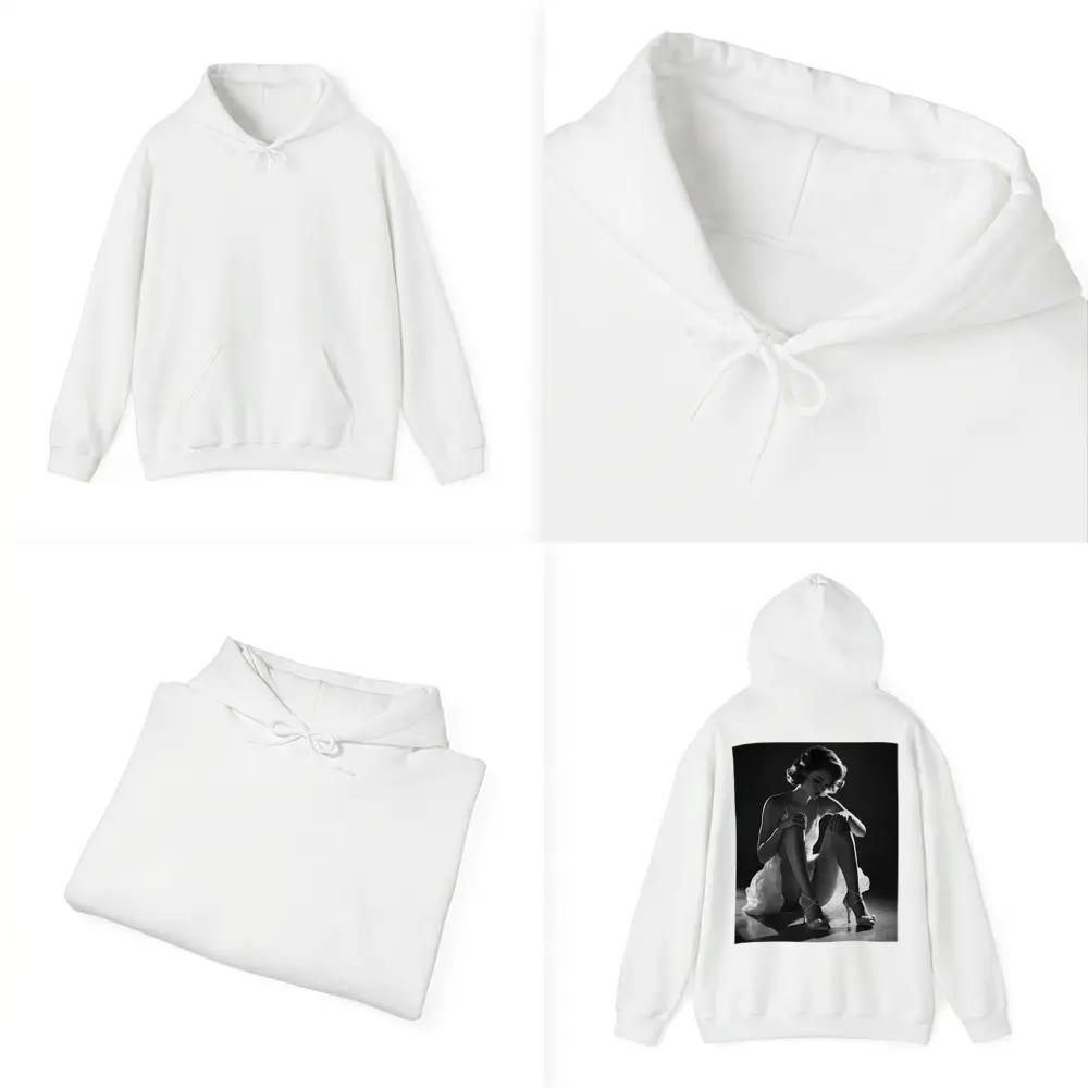 Black And White Woman Elegant Studio Portrait – Hoodies