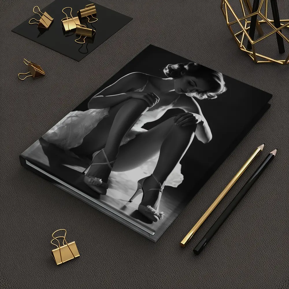 Black And White Woman Elegant Studio Portrait – Notebooks