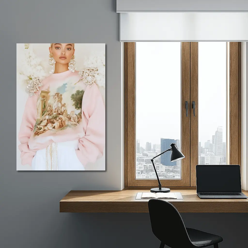 Pink Baroque Angels Classical Art Sweatshirt – Wall Art