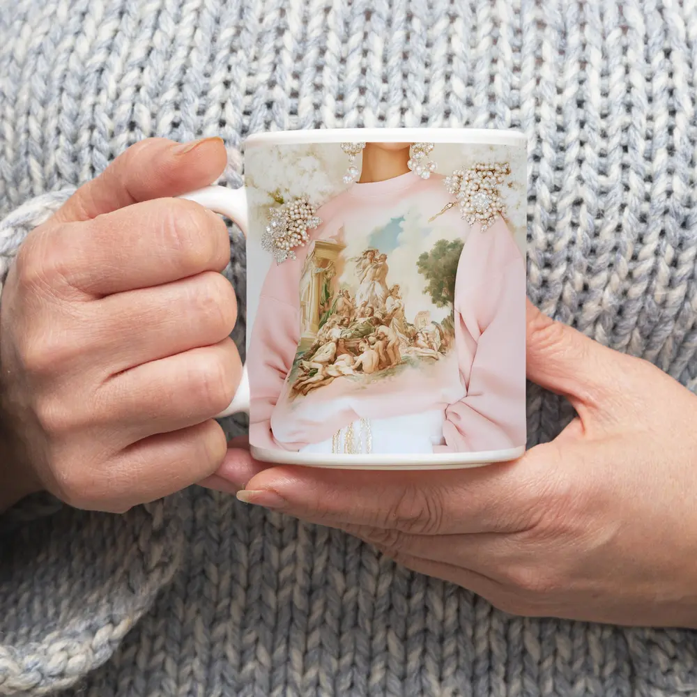 Pink Baroque Angels Classical Art Sweatshirt – Mugs